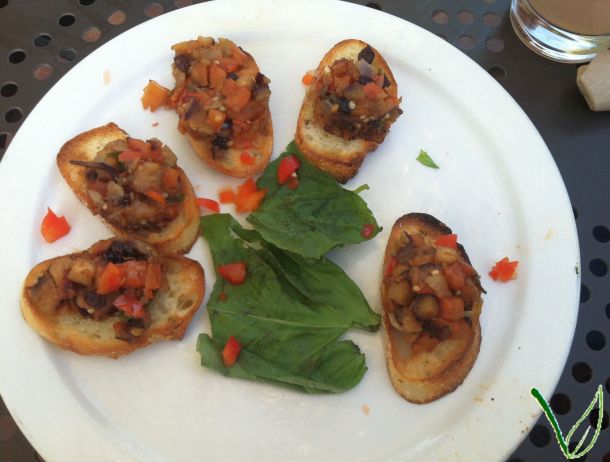 Native Foods, Palm Springs - Sicilian Caponata Crostini | A Vegan in Progress